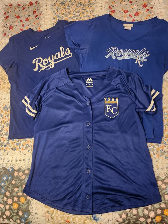Nike Tops - Kansas City Royals Blue Jersey & Tees Set Size M